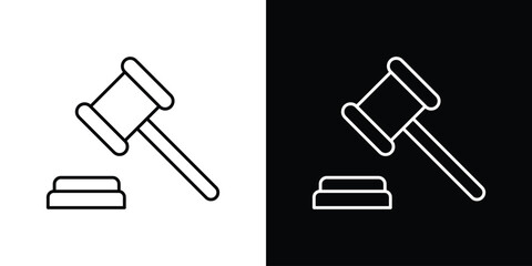 Gavel icon. Signs and symbols for mobile app, UI, UX