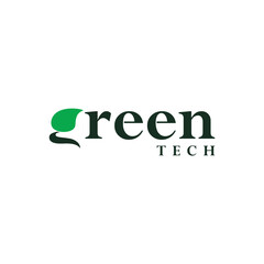 Vibrant abstract logo design embodying the essential connection between ecological sustainability and forward-thinking technological progress, promoting a greener future