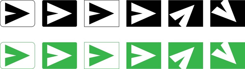 Play and Next Button Vector, message