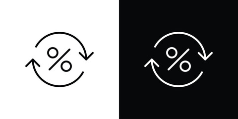 Exchange rate icon. Signs and symbols for mobile app, UI, UX