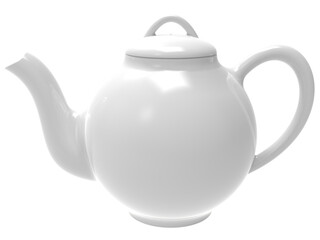 white porcelain teapot