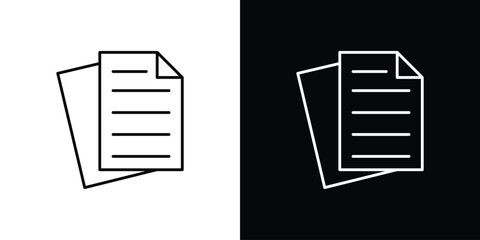 Document icon. Signs and symbols for mobile app, UI, UX