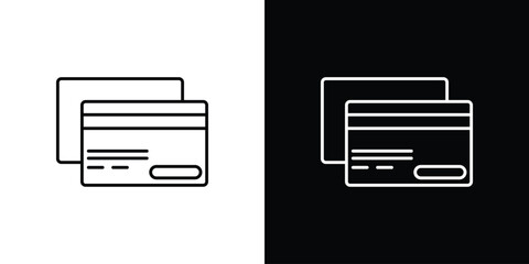 Credit card icon. Signs and symbols for mobile app, UI, UX