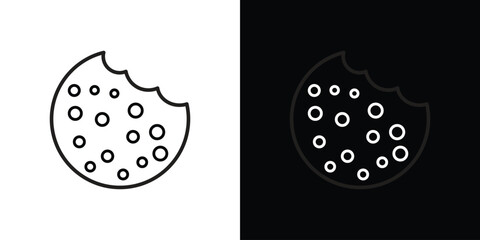 Cookie icon. Signs and symbols for mobile app, UI, UX