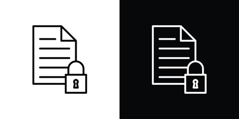 Confidential icon. Signs and symbols for mobile app, UI, UX