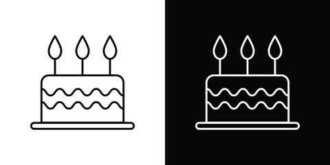 Cake icon. Signs and symbols for mobile app, UI, UX