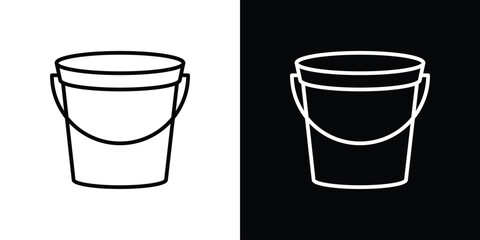 Bucket icon. Signs and symbols for mobile app, UI, UX