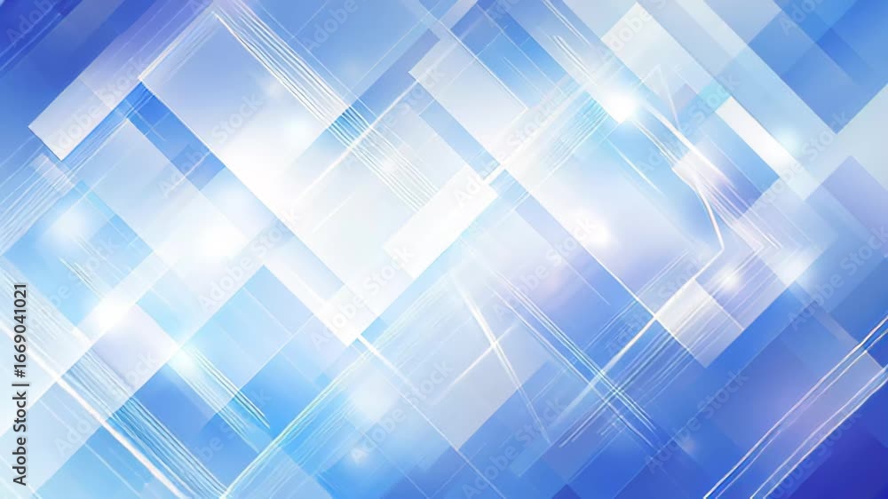 Poster dynamic abstract background filled with vibrant blue colors and geometric shapes, ideal for modern d