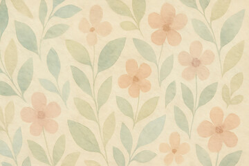 Delicate Floral and Leaf Pattern Design.
