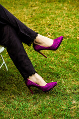 Stunning Purple Heels: A Fashionable Footwear Focus