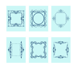 Vintage Ornate Frame Vector Set - Decorative Border and Label Graphics