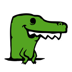 T-Rex Tyrannosaurus Behind Fence Bag Happy Funny Laughing