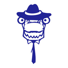 Mr. T-Rex Tyrannosaurus Sir Gentleman Hat Tie Suit Gangster