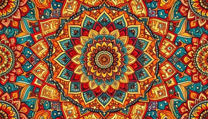 Colorful Mandala Design Pattern.