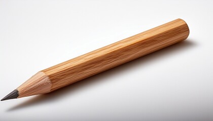 Obraz premium a wooden pencil with a sharpened tip and a black end displaying a natural finish and simple design transparent background