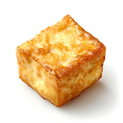 Crispy Fried Tofu Cube with Golden-Brown Exterior