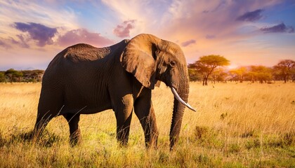 elephant grazing in savanna african wildlife wildlife conservation majestic animal