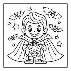 Bold and easy cute halloween coloring pages, vectors, illustration, line art, black & white deasgns, halloween coloring book, halloween coloring pages, halloween elements
