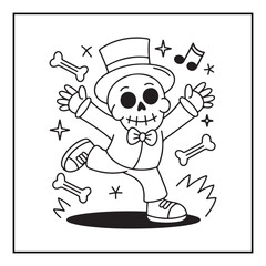 Bold and easy cute halloween coloring pages, vectors, illustration, line art, black & white deasgns, halloween coloring book, halloween coloring pages, halloween elements