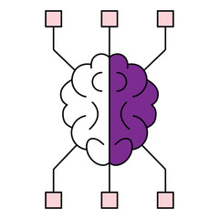 Algorithmic Intelligence Deep Learning System Vector Icon