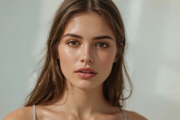 A Beautiful Young Woman Soft Pastel Tones