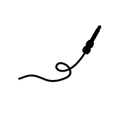 black audio cable icon