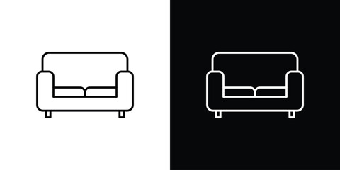 Sofa icon. Simple element illustration.