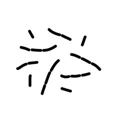 probiotic lactobacillus bacteria icon