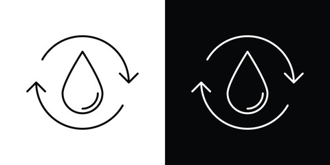 Recycle water icon. Simple element illustration.