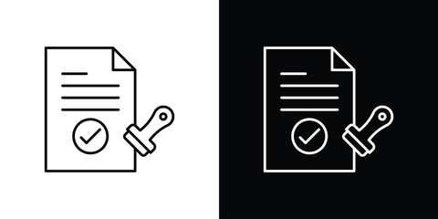 Permit icon. Simple element illustration.