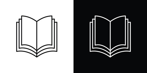 open book icon. Simple element illustration.
