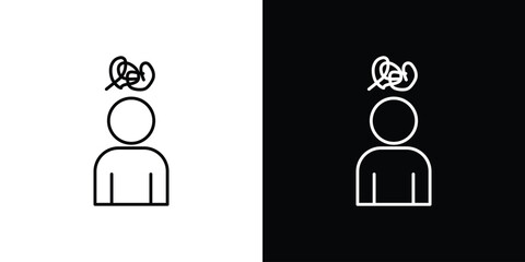 Mental disorder icon. Simple element illustration.