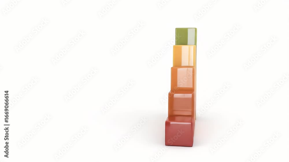 Aufkleber dynamic growing bar chart animation visualizing business success and data progress