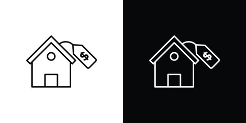 House for sale icon. Simple element illustration.