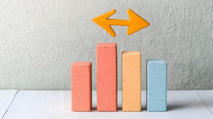 Colorful Blocks Chart Showing Data Exchange and Transfer