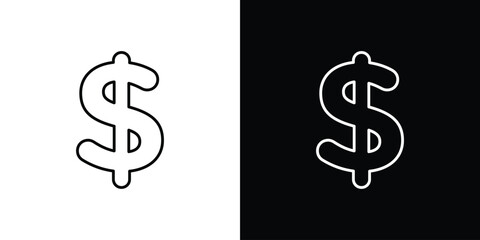 Dollar icon. Simple element illustration.