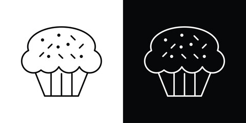 Cupcake icon. Simple element illustration.