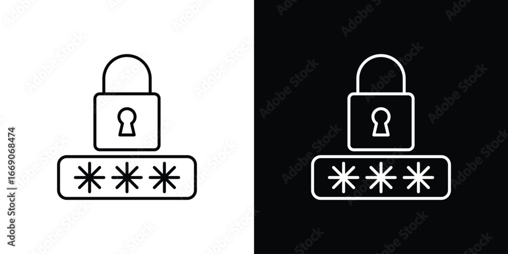 Poster code lock icon. simple element illustration.