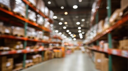 Dimmable LED lighting panel in a warehouse sharply focused against a softly blurred background showcasing adjustable brightness for optimal energy efficiency.