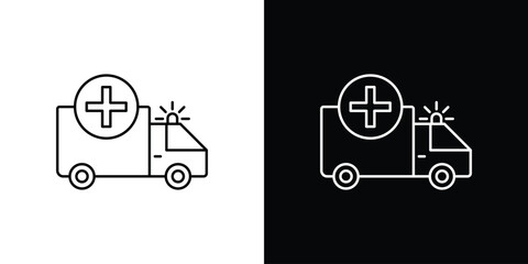Ambulance icon. Simple element illustration.