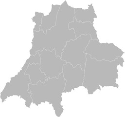 Jonkoping, Sweden – administrative vector map with municipality boundaries (UTM projection, PPT-compatible & fully editable)