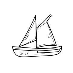 scribble sketch of ship