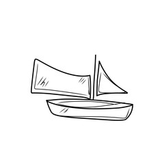scribble sketch of ship