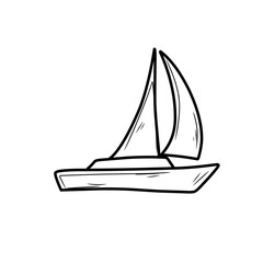 scribble sketch of ship