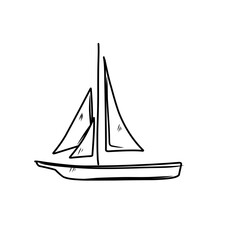 scribble sketch of ship