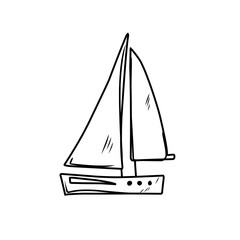 scribble sketch of ship