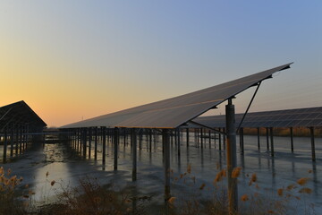 Solar panels green energy light energy