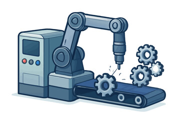 Industrial Robotic Arm Automation Precision Manufacturing Process