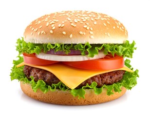 Juicy Cheeseburger with Sesame Bun.