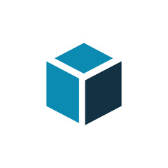 cube logo flat icon